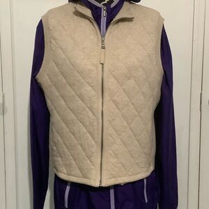 TWO DOG ISLAND  100% Cotton Women's Cream Quilted Vest